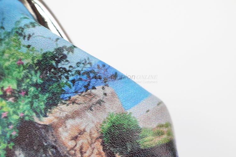 Hot Sale Landscape Printed Mini Bag PU Leather Coin Purse