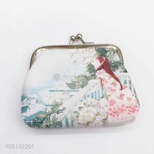 High Quality Country Scenes And Beautiful Girl Pattern Coin Purse Coin Wallet Coin Bag