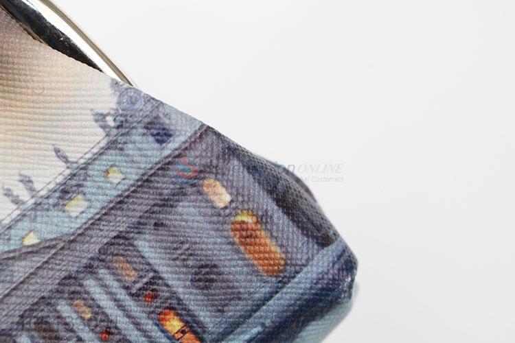 Beautiful Buildings Printed  PU Leather Mini Handbag Coin Purse for Women