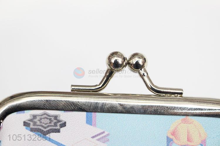 Cute Cartoon Construction Printed PU Leather Coin Purse for Children