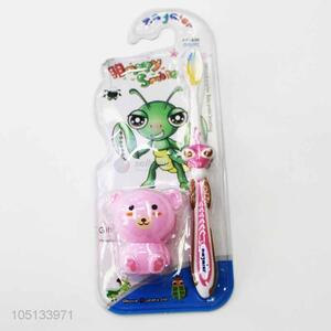 Low Price 2pcs Children Toothbrush with Toy Set