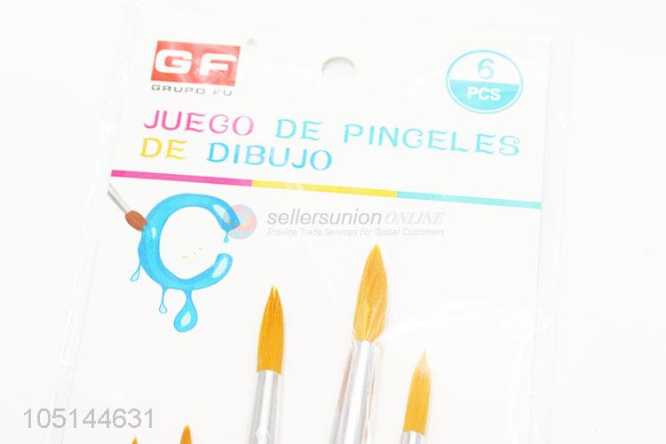 Latest Arrival 6 Pcs/Set Paint Brush Set for School Student