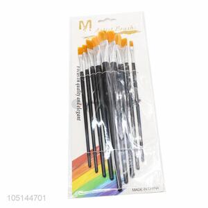 Bottom Price 9 Pcs/Set Different Shape Round Pointed Tip Nylon Hair Painting Brush Set