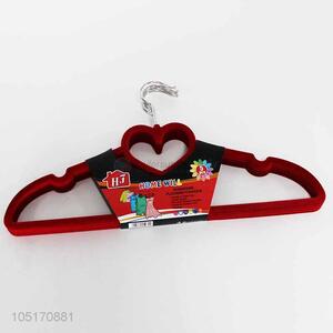 Wholesale Heart Design Flocking Hanger Cheap Clothes Rack