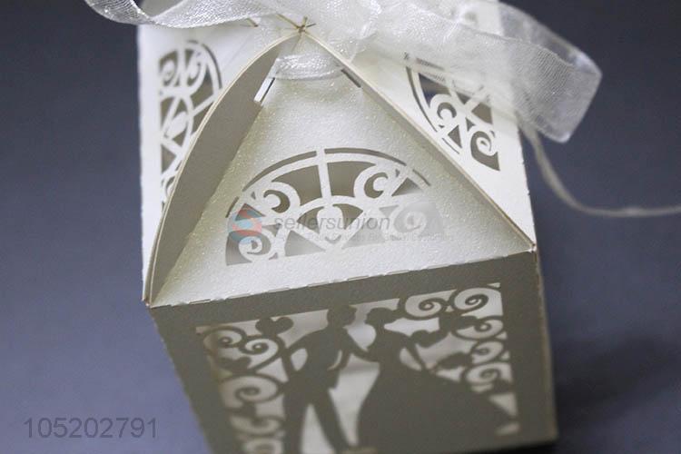 Factory supply laser cut guest candy wedding boxes