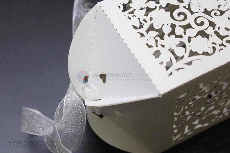 Low price luxury wedding laser cut candy boxes