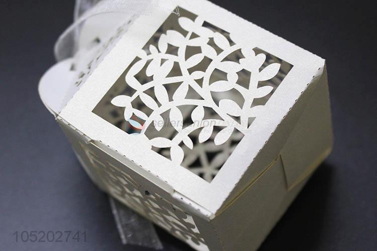 Factory sales wedding favor laser cut birdcage candy box