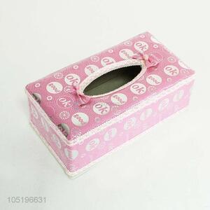 Pink Color Plastic Paper Towel Box