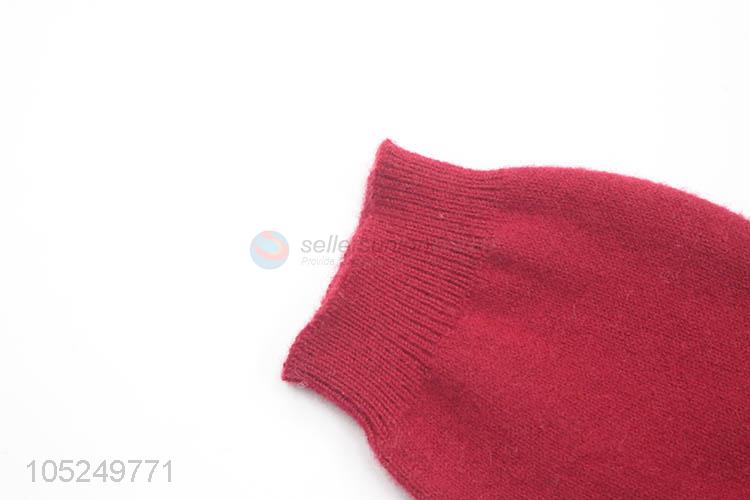 Good Reputation Quality Fingerless Gloves Red Gloves for Woman