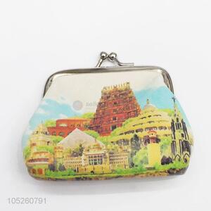 Special Design Famous Building Pattern PU Leather Coin Purse