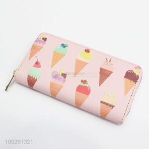 New Best Sell Products Cute Ice Cream Printed Wallet Woman Wallet