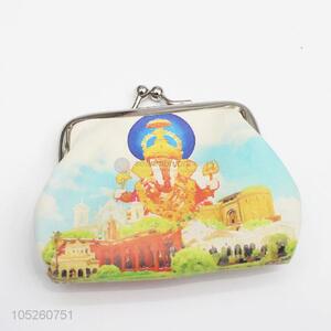 Cute Famous Building Pattern Mini Bag PU Leather Coin Purse