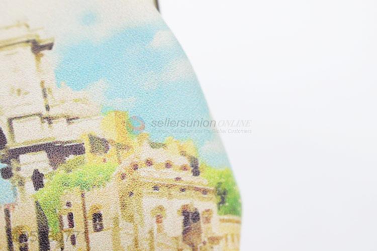 Famous Building Printed PU Leather Coin Pouch/Purse/Coin Purse for Children