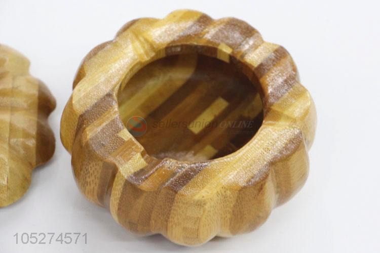 Hot Selling Pumpkin Shaped Bamboo Ashtray Eco Ashtray