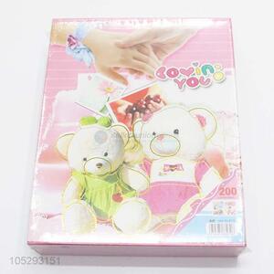 Delicate Design Cute Bear Printing Custom Photo Picture Album with Transparent Inside Pages