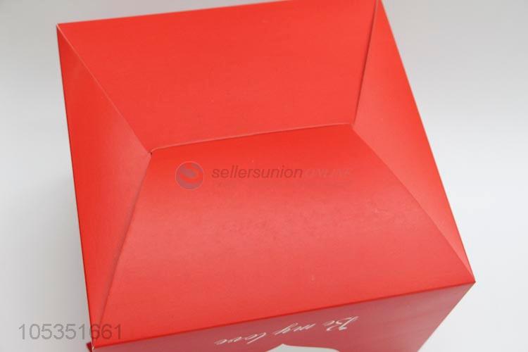 Cheap Price Red Heart Pattern Paper Gift Package