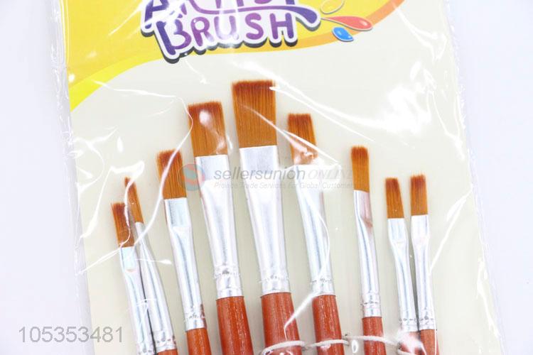 China Factory 9pcs Nylon Hair Art Paint Brush Set