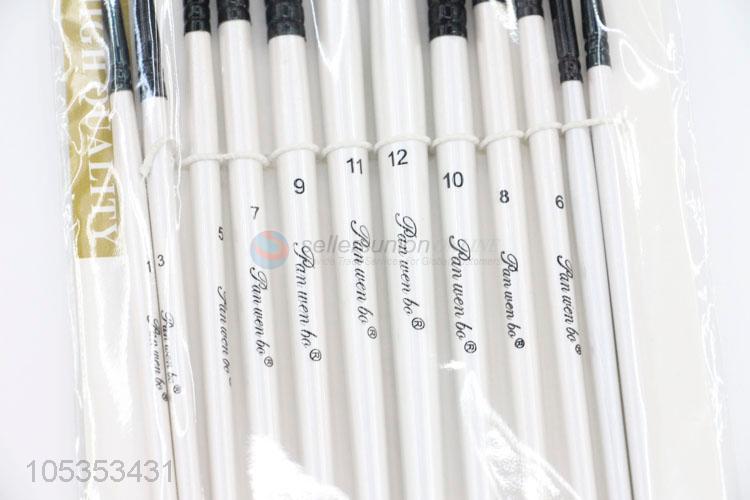 Factory Export 12pcs Nylon Brush Painting Pen for Art Student