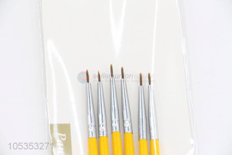 Unique Design 6pcs Paint Brushes for Art Student Drawing