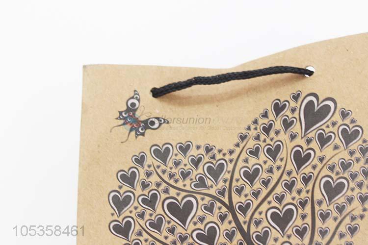 Wholesale low price custom logo print kraft paper bag gift bag