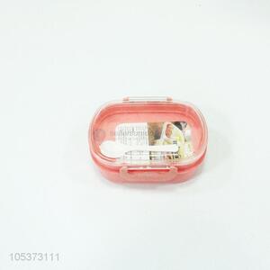 Made in China food grade bpa free plastic lunch box with spoon