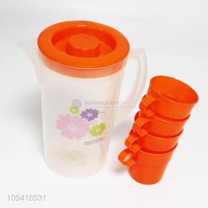 New Useful Plastic Water Jug and 4pcs Cups