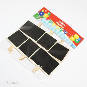 Wholesale Cute Mini Blackboard Clip Wooden Photo Notes Clip Stationery