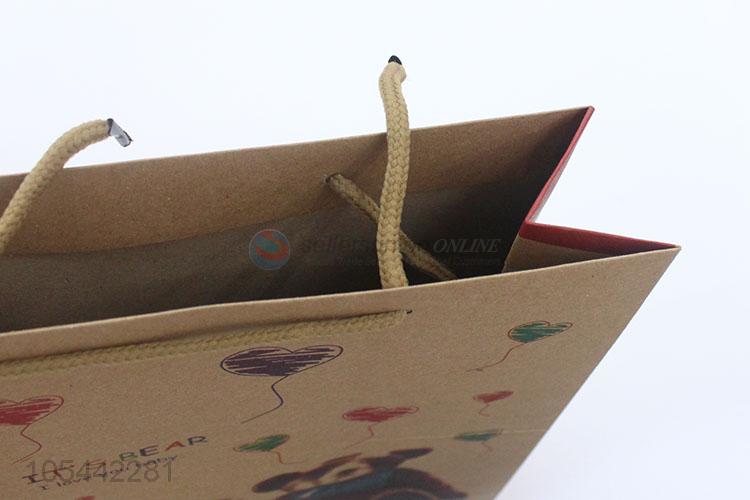 Cute Bear Pattern Gift Bag Cheap Paper Bag Handbag