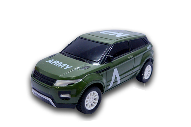 Bottom price 1:32 4 ways r/c military car w/o batteries