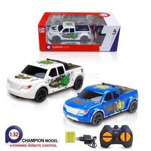 Fancy design 1:32 4 ways remote control pickup truck w/ batteries