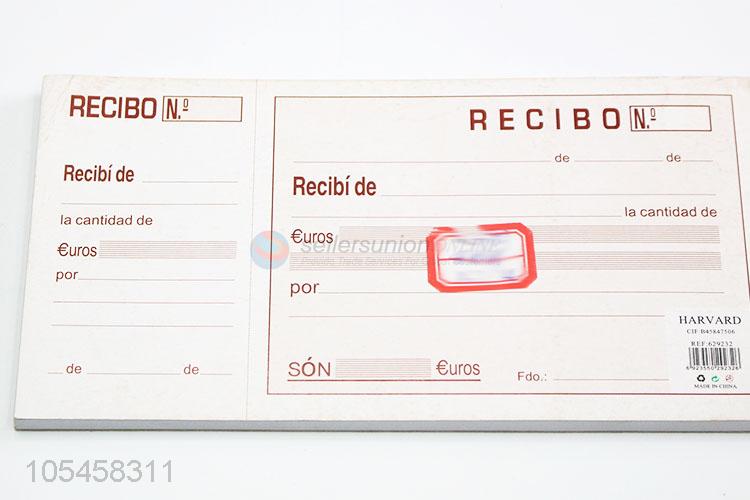 Customized cheap carbonless receipt book