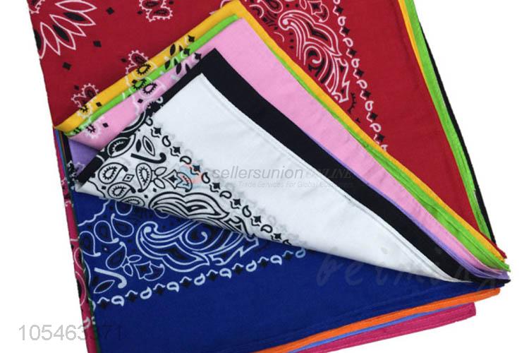 Wholesale cheap 55*55cm custom logo cotton kerchief