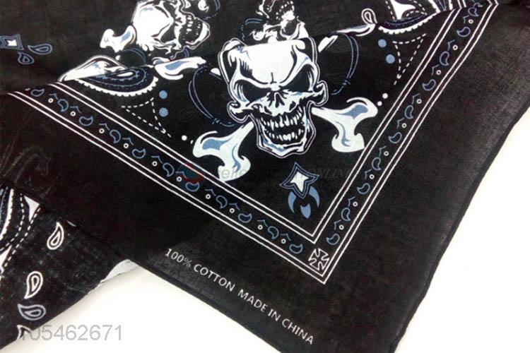 Recent design 55*55cm custom logo cotton kerchief