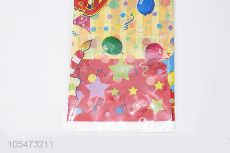 Recent design birthday party cover custom printign party table cloth