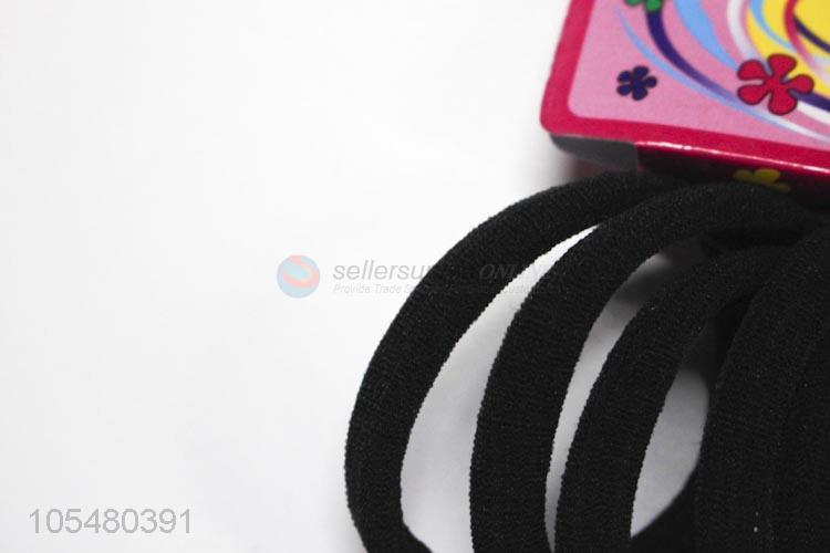 Very Popular Women Girls Black Elastic Rope Ring Hairband