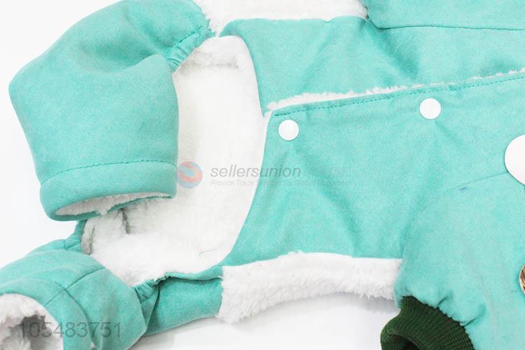 China OEM light blue winter warm jacket pet trousers