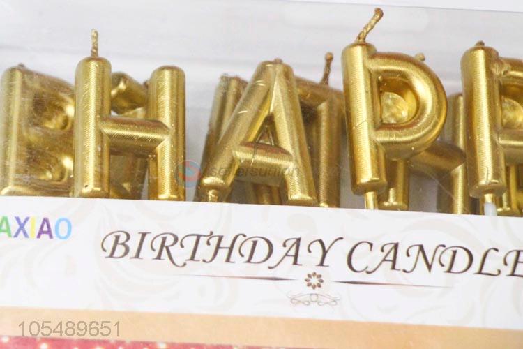 Low Price Gold Happy Birthday Cake Candles For Kids