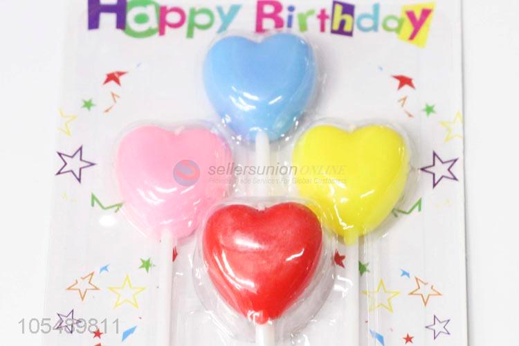 Best Sale Colored Love Shape Happy Birthday Candle