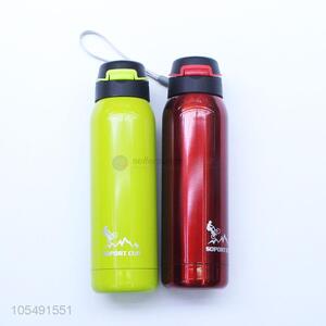 Good sale stainless steel thermos bottle with button, straw