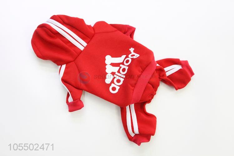 Factory Price Red Hooded Pet Sports Apparel