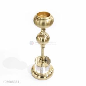 Superior quality home decor golen iron candlestick crystal candlestick