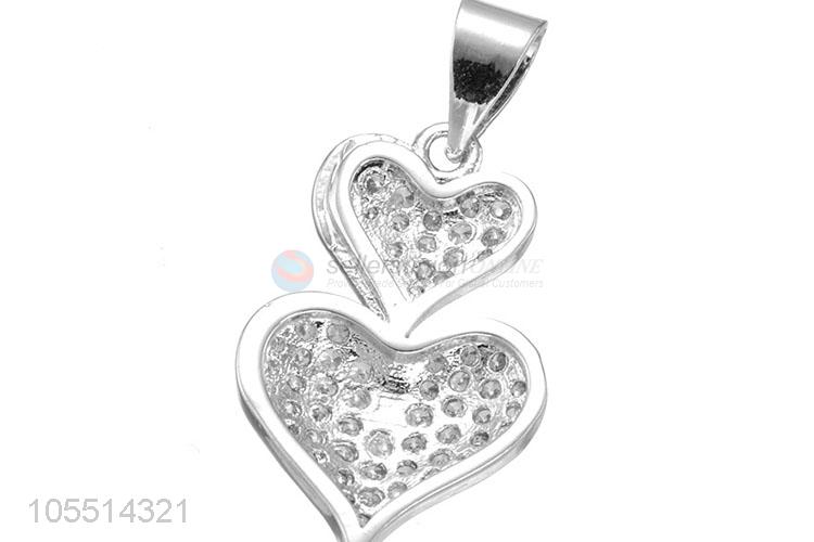 Sweet Heart Design Diamond Necklace Pendant DIY Jewelry Accessories