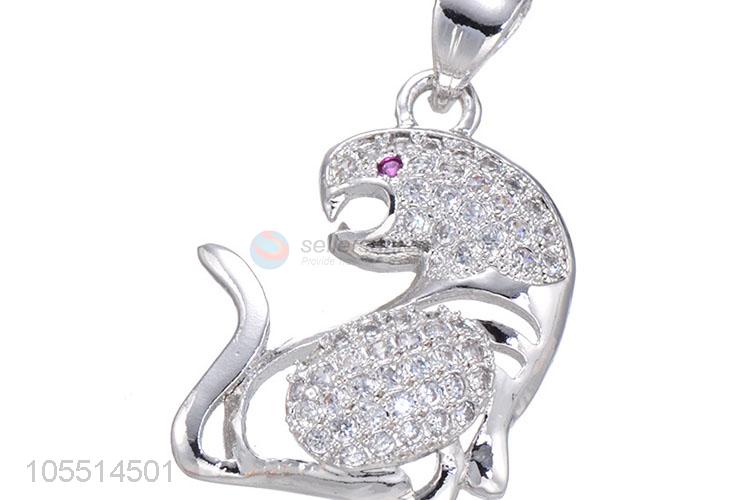 Cute Leopard Design Diamond Pendant Fashion DIY Jewelry Accessories