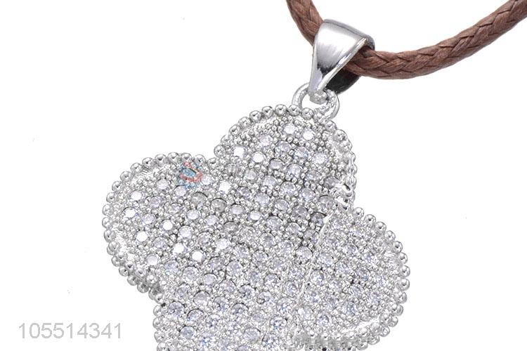 Wholesale Four Leaf Clover Jewelry Accessories Fashion DIY Necklace Pendant