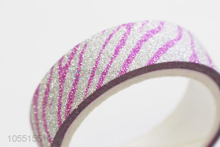 Cheap high quality zebra pattern glitter adhesive tape for decoration