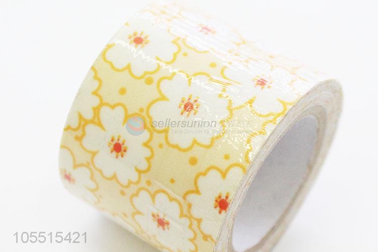 Bottom price handmade ornaments use flower printed cloth duct adhesive tape