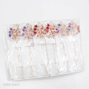 China Wholesale Fashion Women Hair Stick Bobby Pin Flower Hairpin