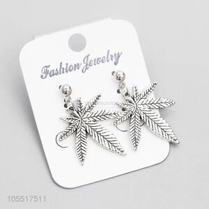 Top Selling Silver Leaf Stud Earrings For Women Accessories