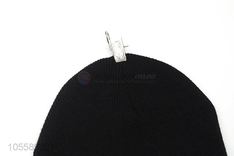 Wholesale Number Embroidery Knitted Hat Cuff Beanie