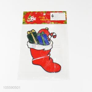 Good Sale Christmas Sock Shape Jelly Sticker Christmas Sticker